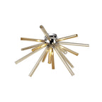 NL74019 Fabbio Semi-Flush 8 Light Amber & Champagne/Polished Chrome