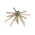 NL74019 Fabbio Semi-Flush 8 Light Amber & Champagne/Polished Chrome