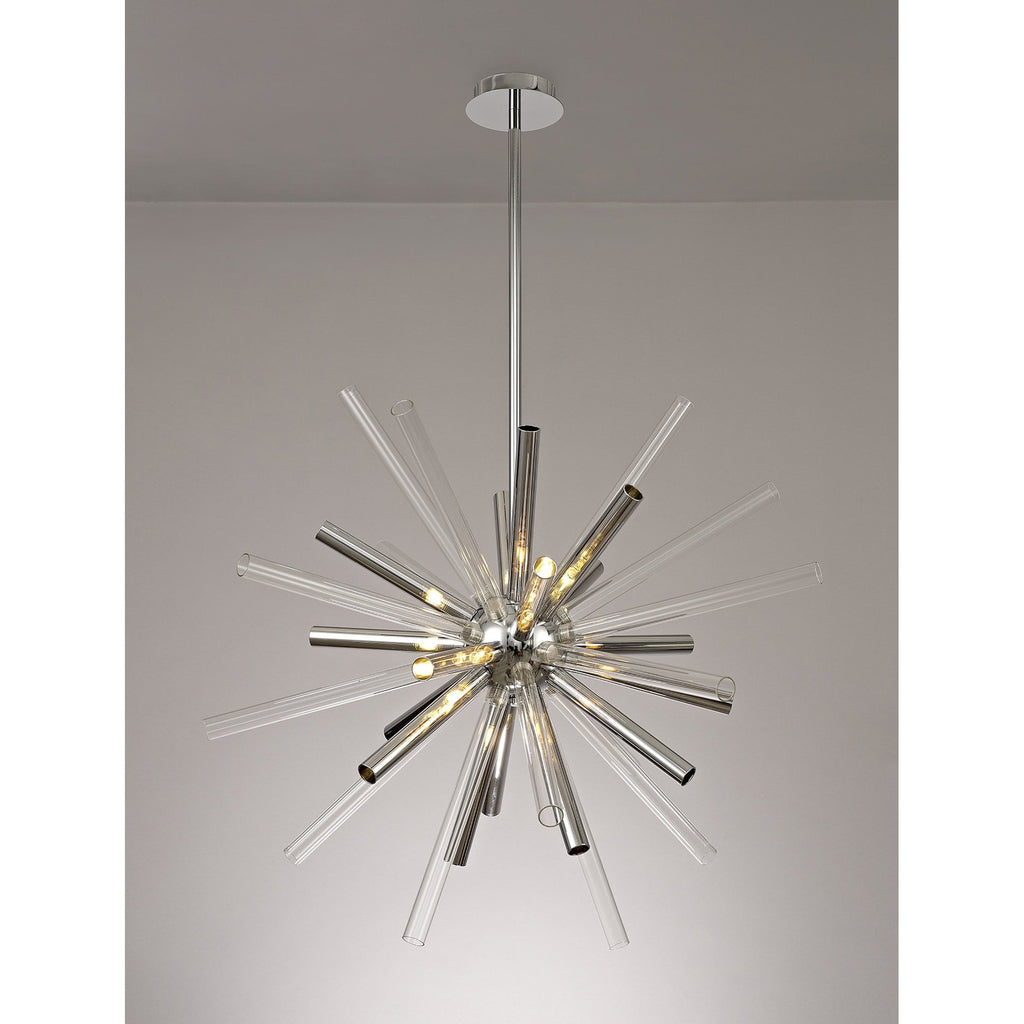 NL74029 Fabbio Pendant 16 Light Clear & Chrome/Polished Chrome