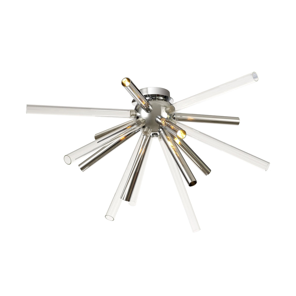 NL74039 Fabbio Semi-Flush 8 Light Clear & Chrome/Polished Chrome