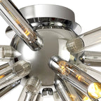 NL74039 Fabbio Semi-Flush 8 Light Clear & Chrome/Polished Chrome