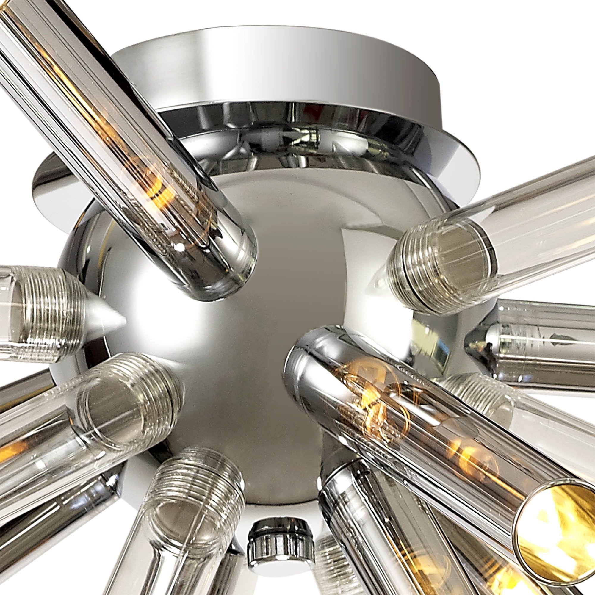NL74039 Fabbio Semi-Flush 8 Light Clear & Chrome/Polished Chrome