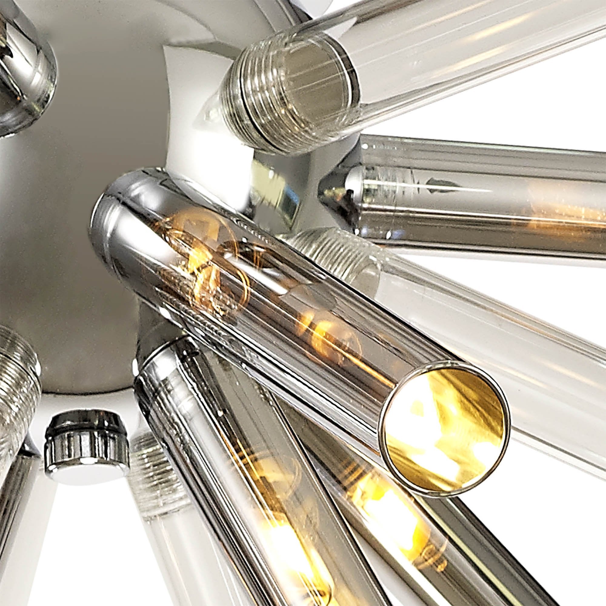 NL74039 Fabbio Semi-Flush 8 Light Clear & Chrome/Polished Chrome