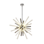 NL80479 Fabbio Pendant 16 Light Smoked & Frosted/Polished Chrome