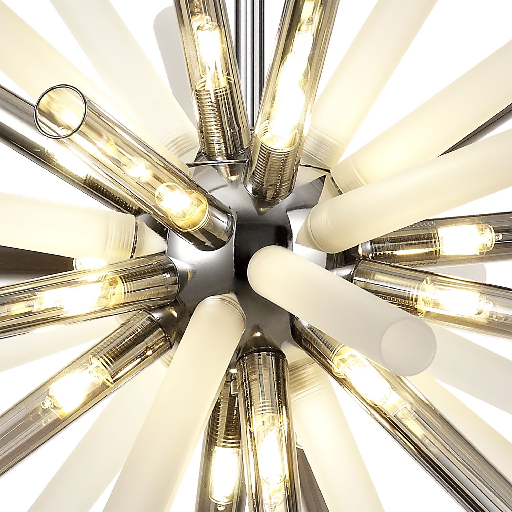 NL80479 Fabbio Pendant 16 Light Smoked & Frosted/Polished Chrome