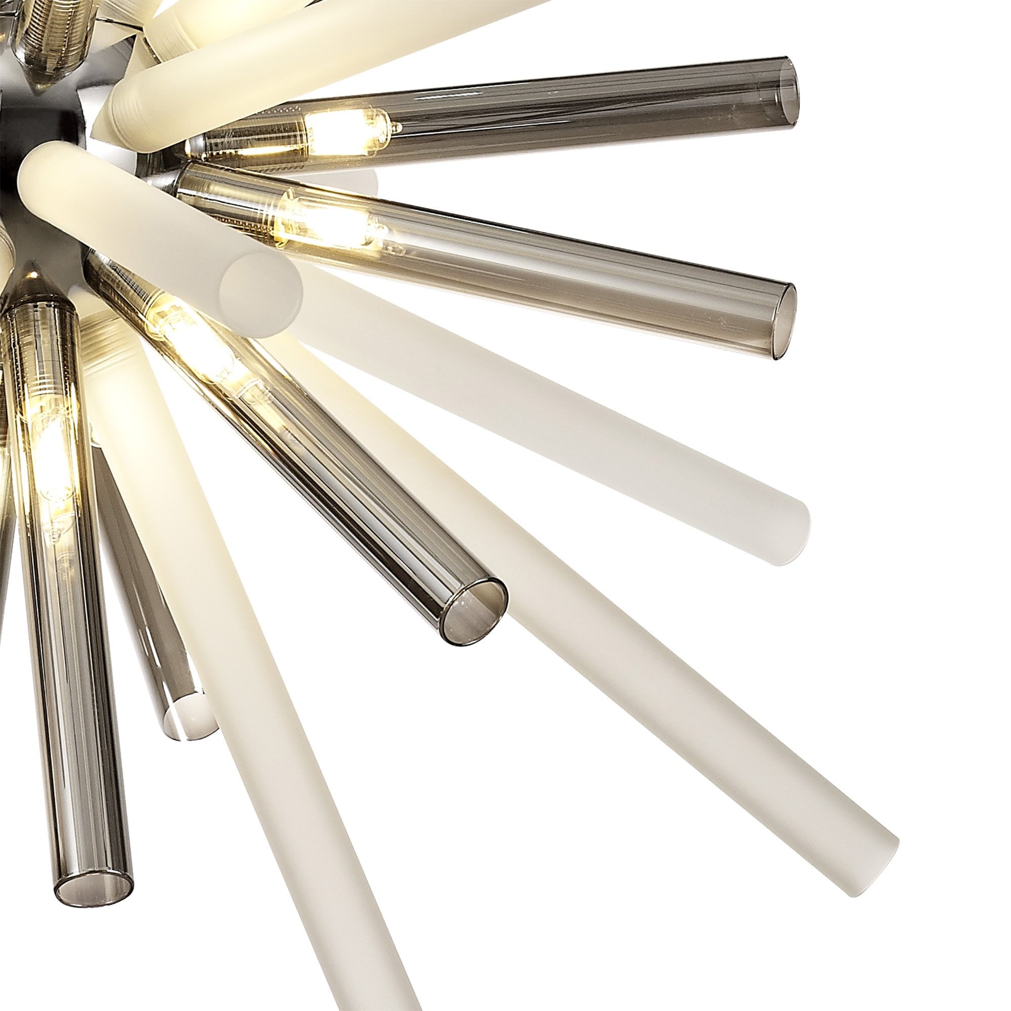 NL80479 Fabbio Pendant 16 Light Smoked & Frosted/Polished Chrome