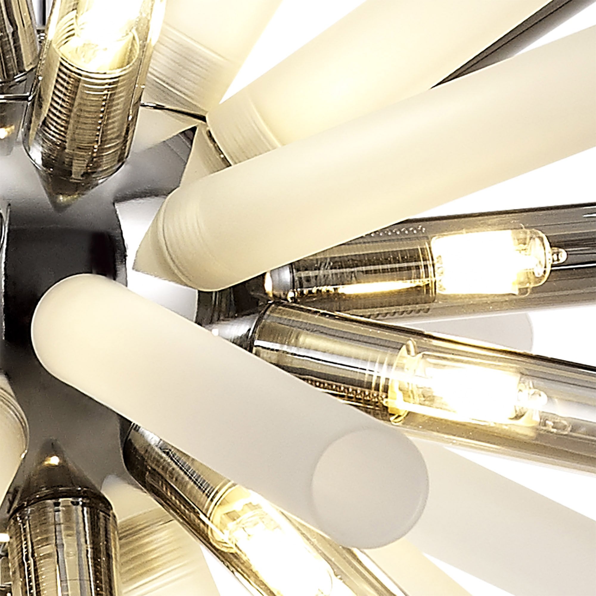 NL80479 Fabbio Pendant 16 Light Smoked & Frosted/Polished Chrome