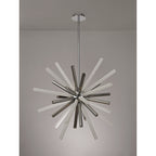 NL80479 Fabbio Pendant 16 Light Smoked & Frosted/Polished Chrome