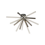 NL80489 Fabbio Semi-Flush 8 Light Smoked & Frosted/Polished Chrome