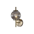 NL74439 Farro Wall Lamp Antique Brass/Smoked Glass