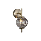 NL74439 Farro Wall Lamp Antique Brass/Smoked Glass