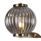 NL74439 Farro Wall Lamp Antique Brass/Smoked Glass