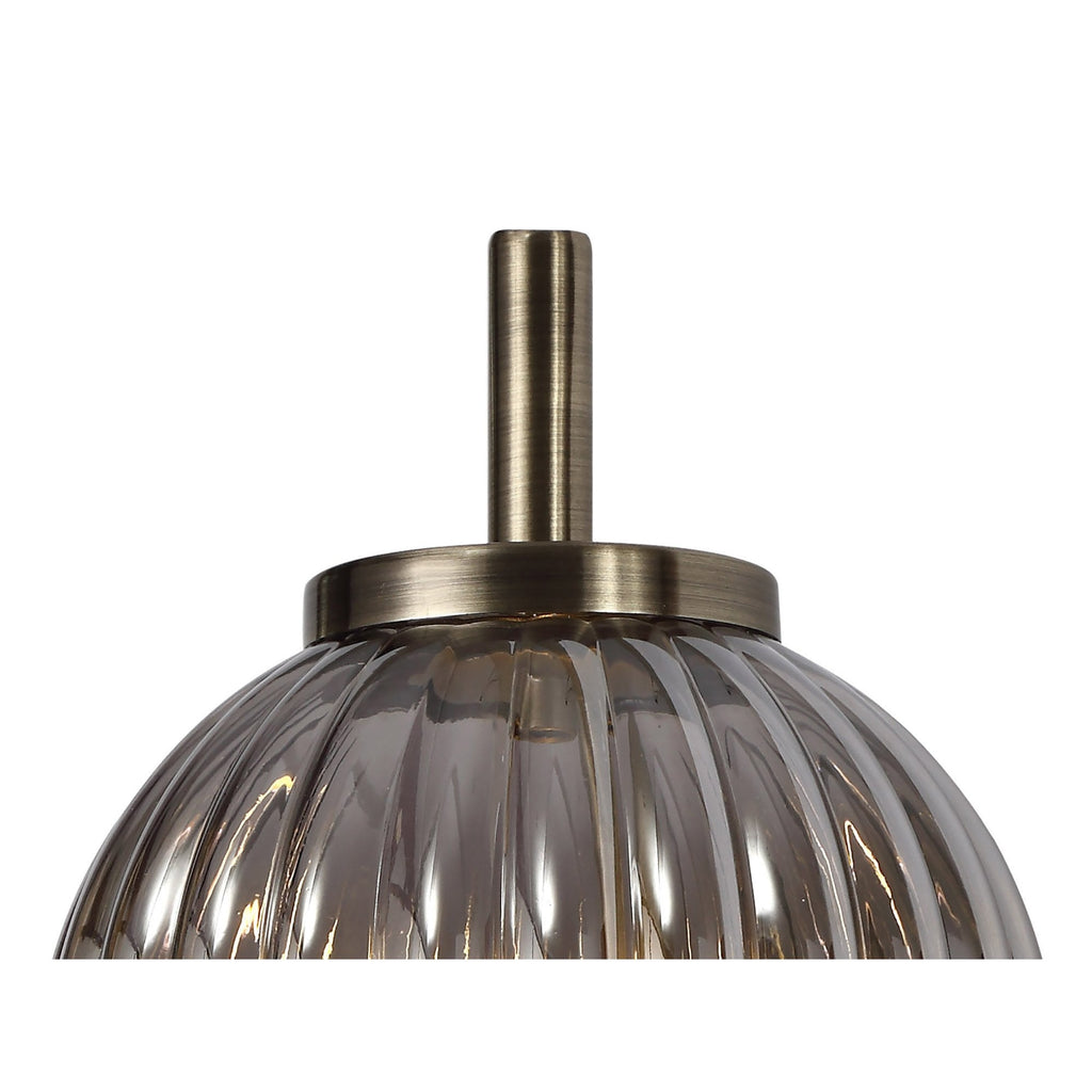 NL74439 Farro Wall Lamp Antique Brass/Smoked Glass