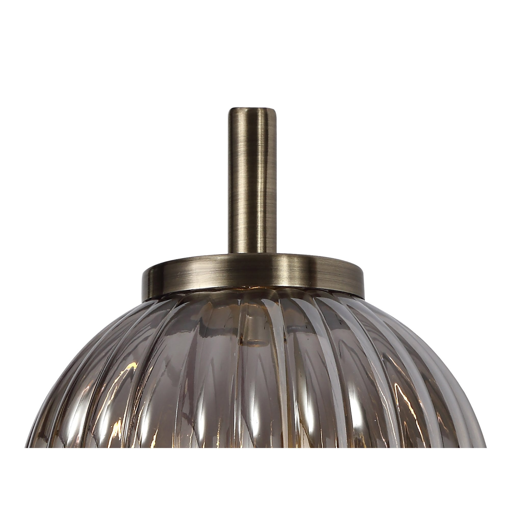 NL74439 Farro Wall Lamp Antique Brass/Smoked Glass