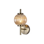 NL74449 Farro Wall Lamp Antique Brass/Amber Glass