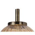 NL74449 Farro Wall Lamp Antique Brass/Amber Glass