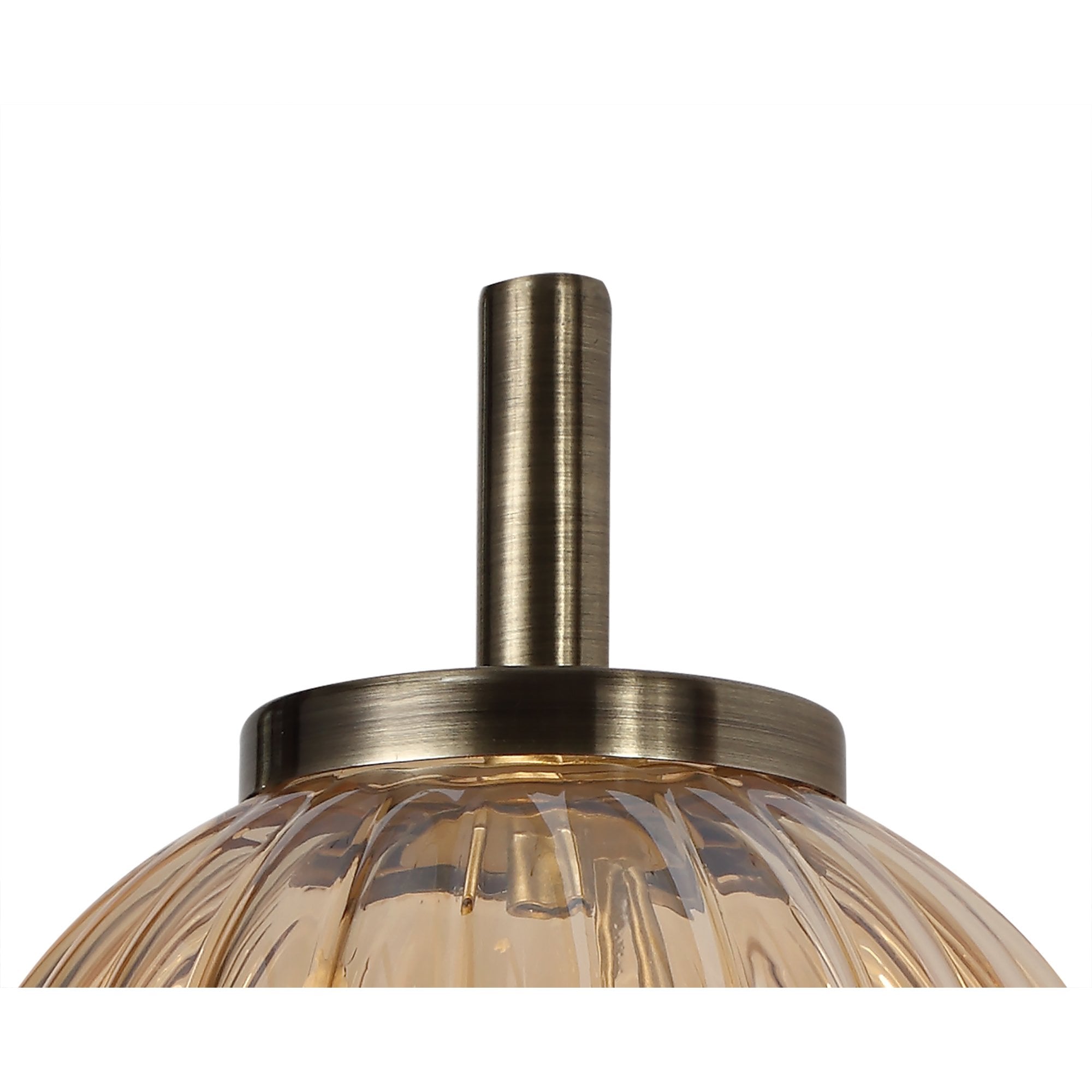 NL74449 Farro Wall Lamp Antique Brass/Amber Glass