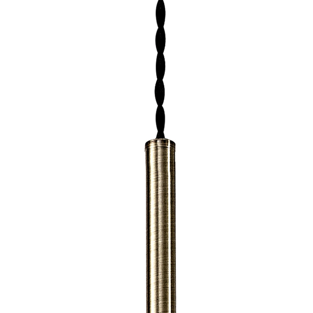 NL74459 Farro Pendant Antique Brass/Smoked & Amber Glass