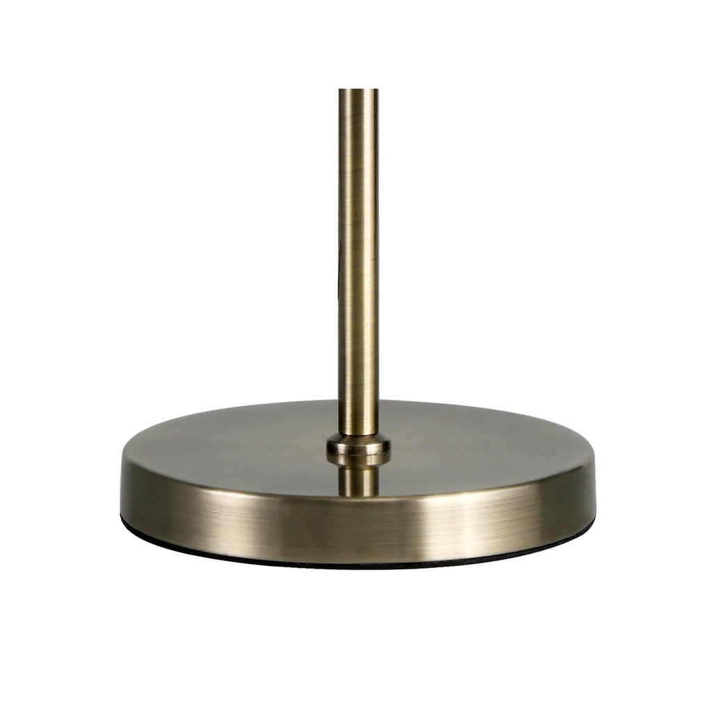 NL74469 Farro Table Lamp Antique Brass/Smoked & Amber Glass