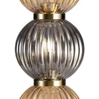 NL74469 Farro Table Lamp Antique Brass/Smoked & Amber Glass