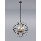 NL83249 Galaxy 6 Light Pendant Black/Gold