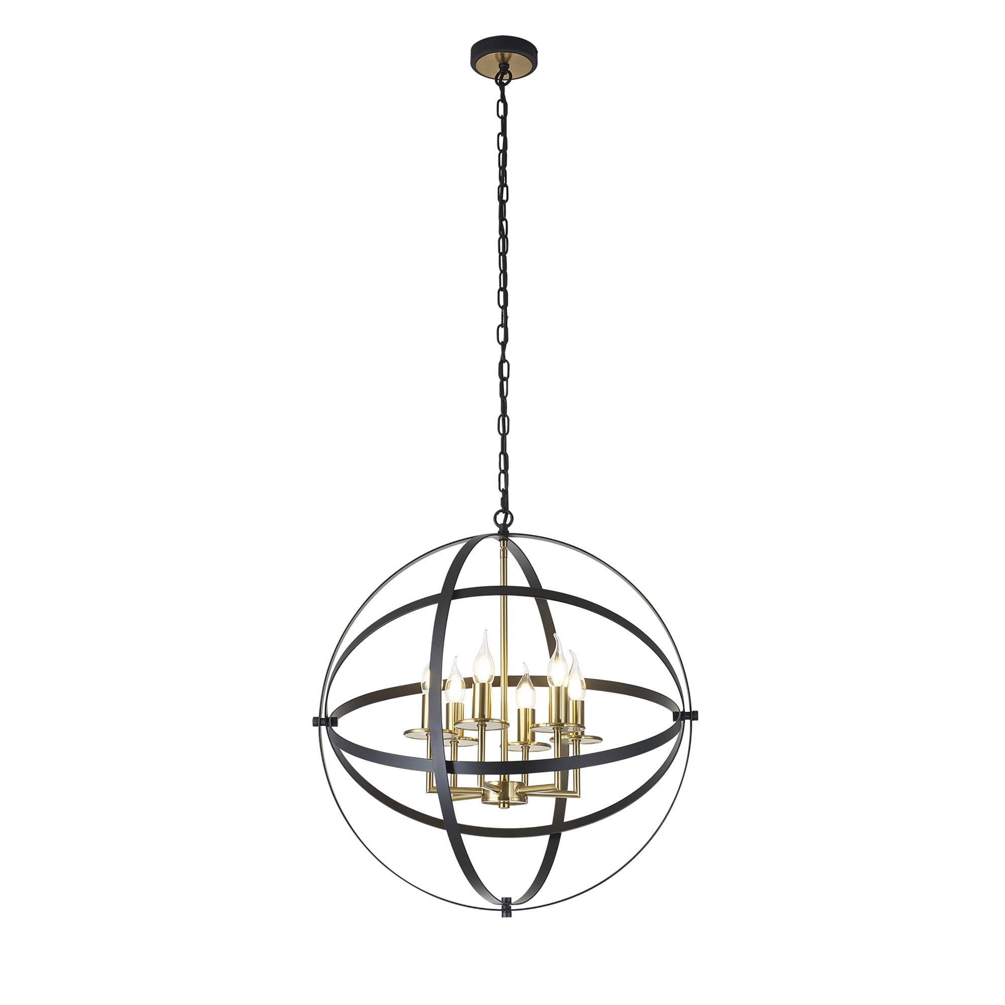 NL83249 Galaxy 6 Light Pendant Black/Gold