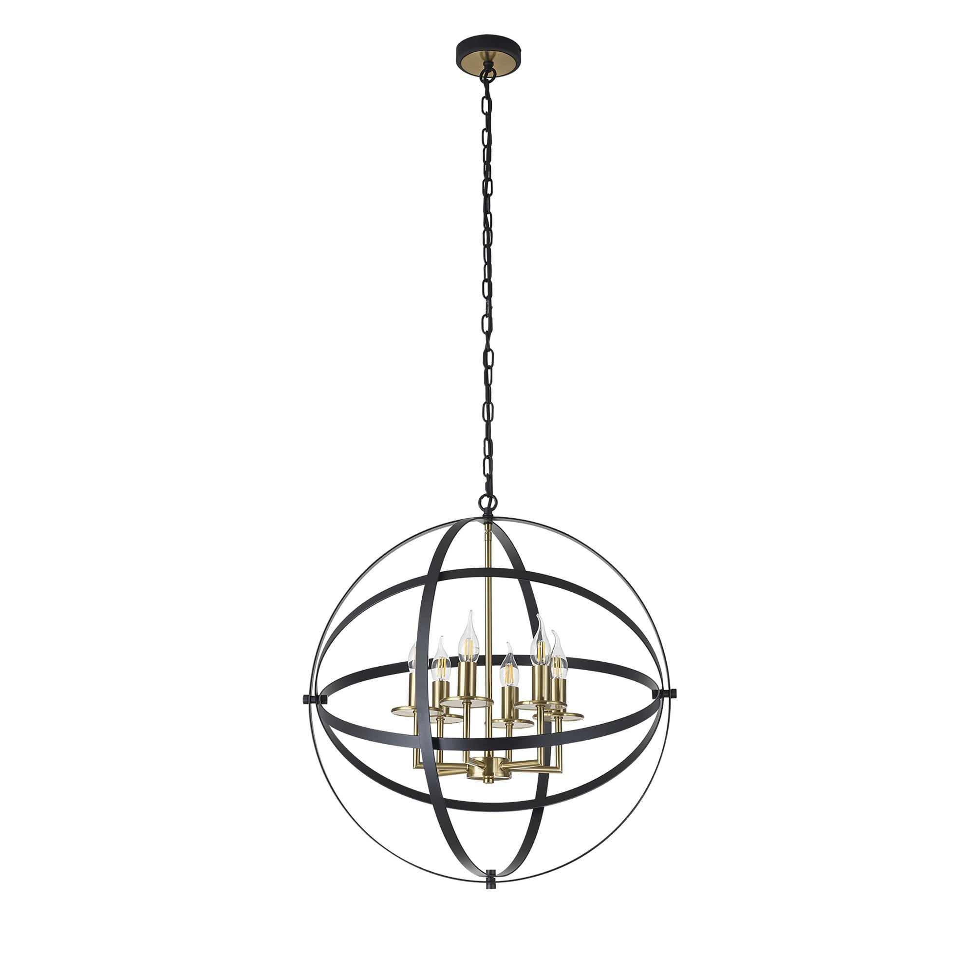NL83249 Galaxy 6 Light Pendant Black/Gold