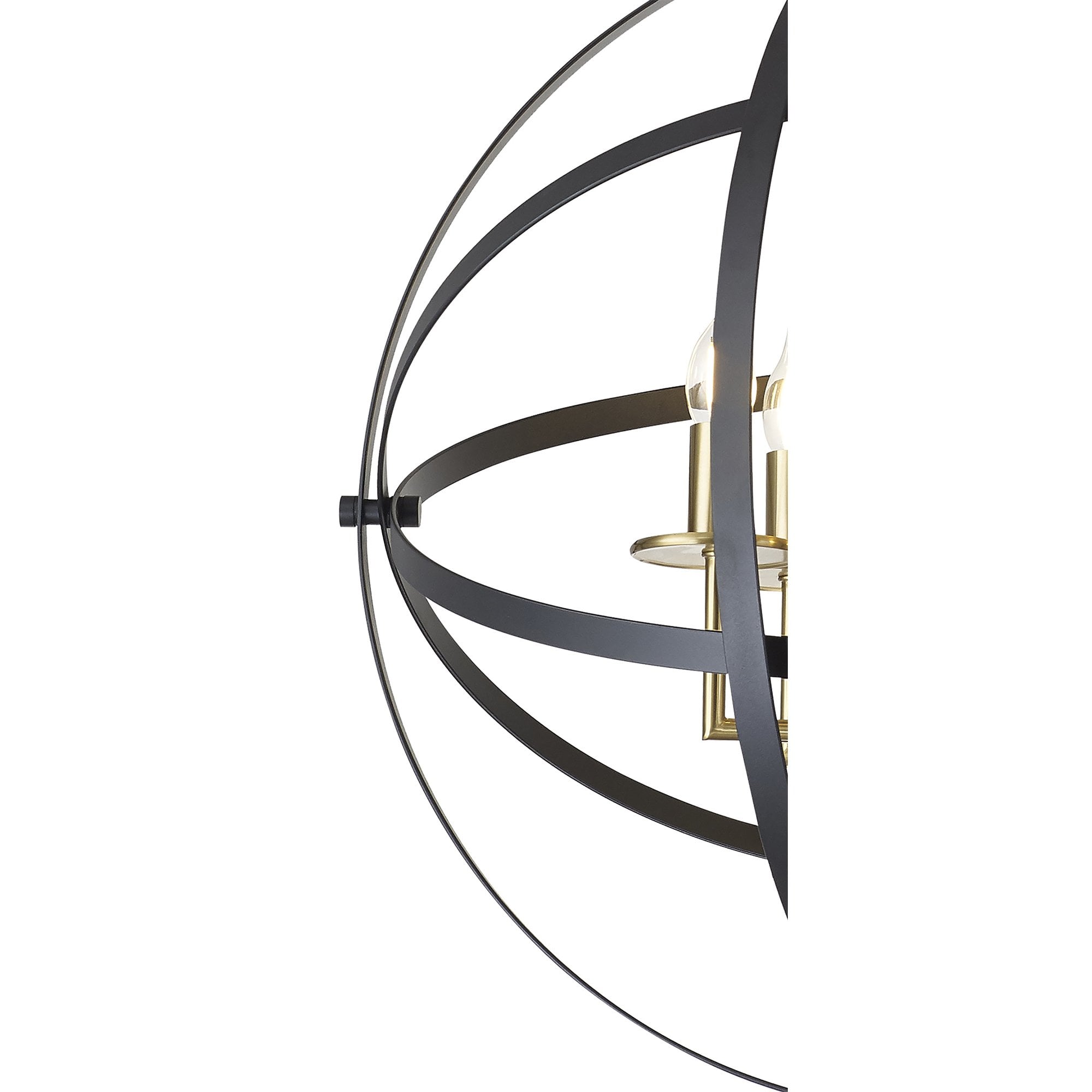 NL83249 Galaxy 6 Light Pendant Black/Gold