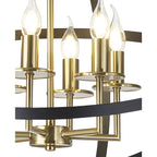 NL83249 Galaxy 6 Light Pendant Black/Gold