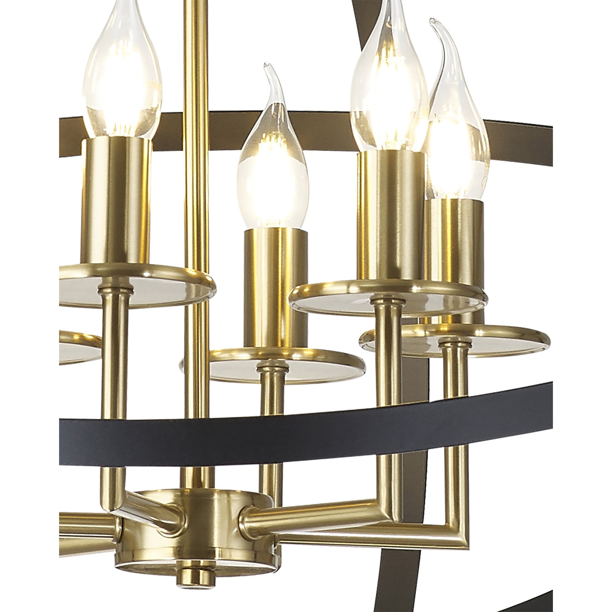 NL83249 Galaxy 6 Light Pendant Black/Gold