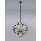 NL83249 Galaxy 6 Light Pendant Black/Gold