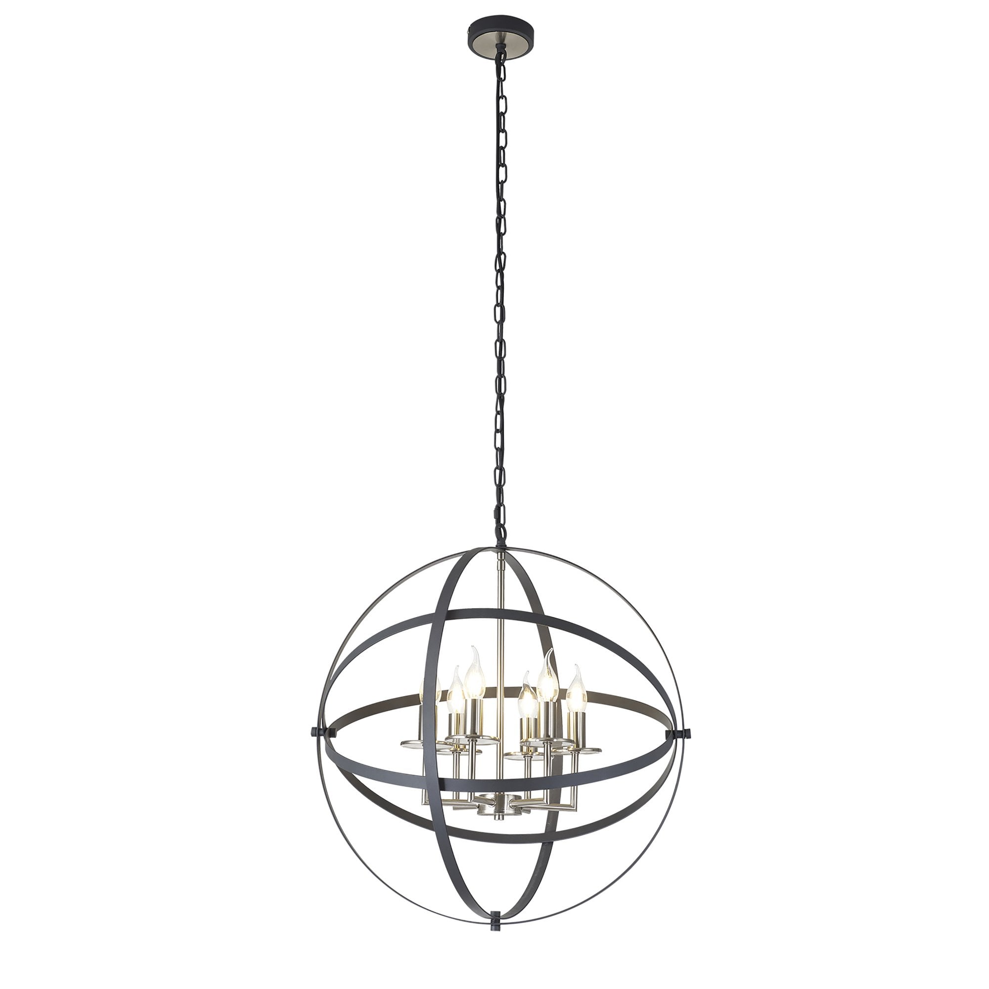 NL83259 Galaxy 6 Light Pendant Anthracite/Satin Nickel