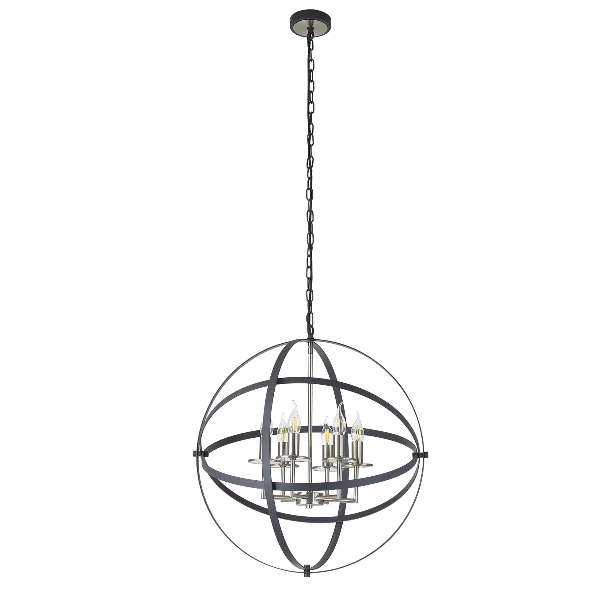 NL83259 Galaxy 6 Light Pendant Anthracite/Satin Nickel