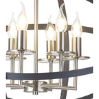 NL83259 Galaxy 6 Light Pendant Anthracite/Satin Nickel