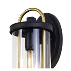 NL75839 Gast Outdoor Large Wall Lamp 1 Light Black & Gold/Clear Glass