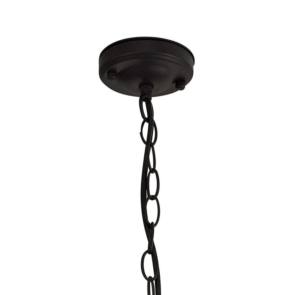 NL75849 Gast Outdoor Pendant 1 Light Black & Gold/Clear Glass