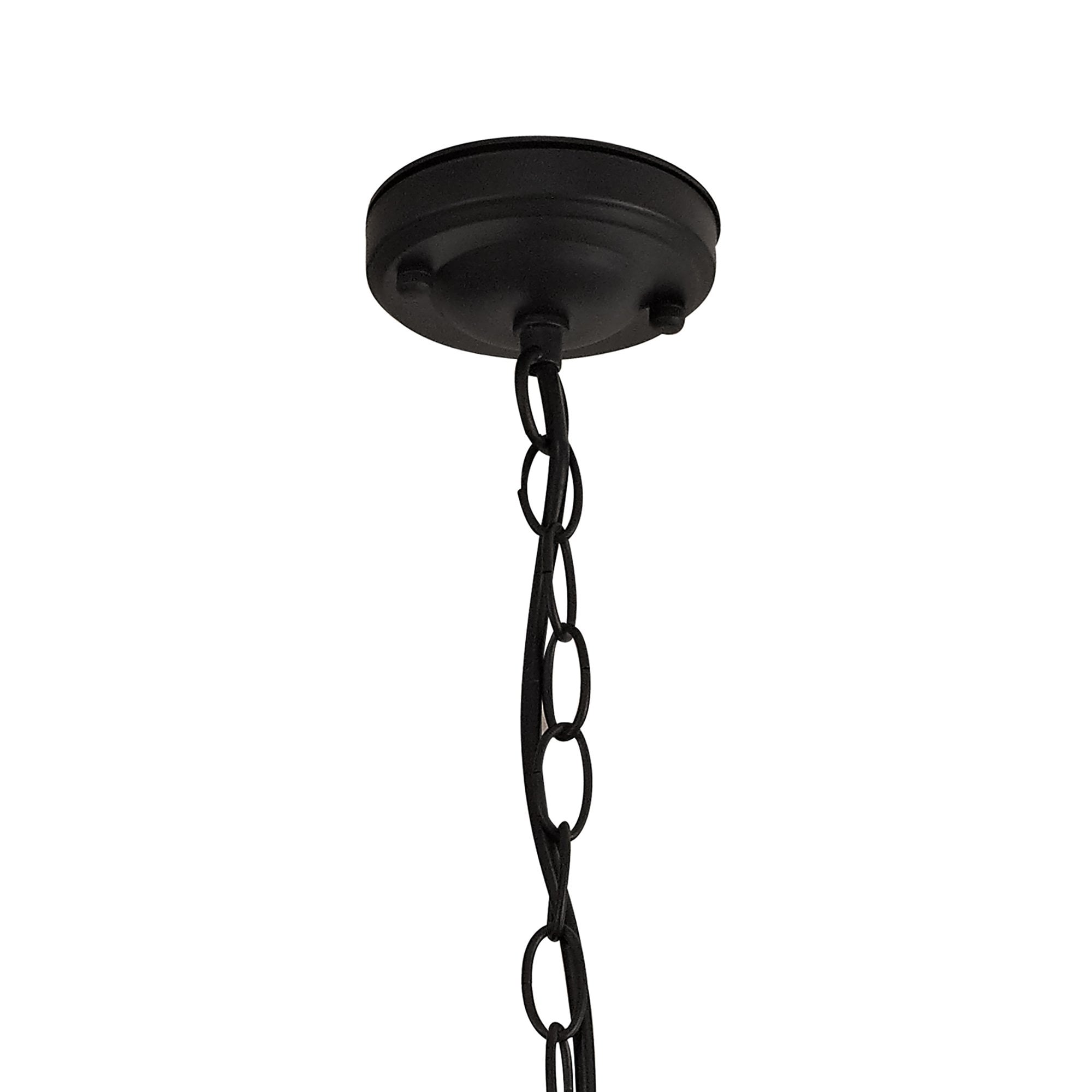 NL75849 Gast Outdoor Pendant 1 Light Black & Gold/Clear Glass