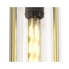 NL75849 Gast Outdoor Pendant 1 Light Black & Gold/Clear Glass
