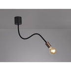 NL76439 Gino Flexible Ceiling 1 Light Satin Black/Brushed Copper