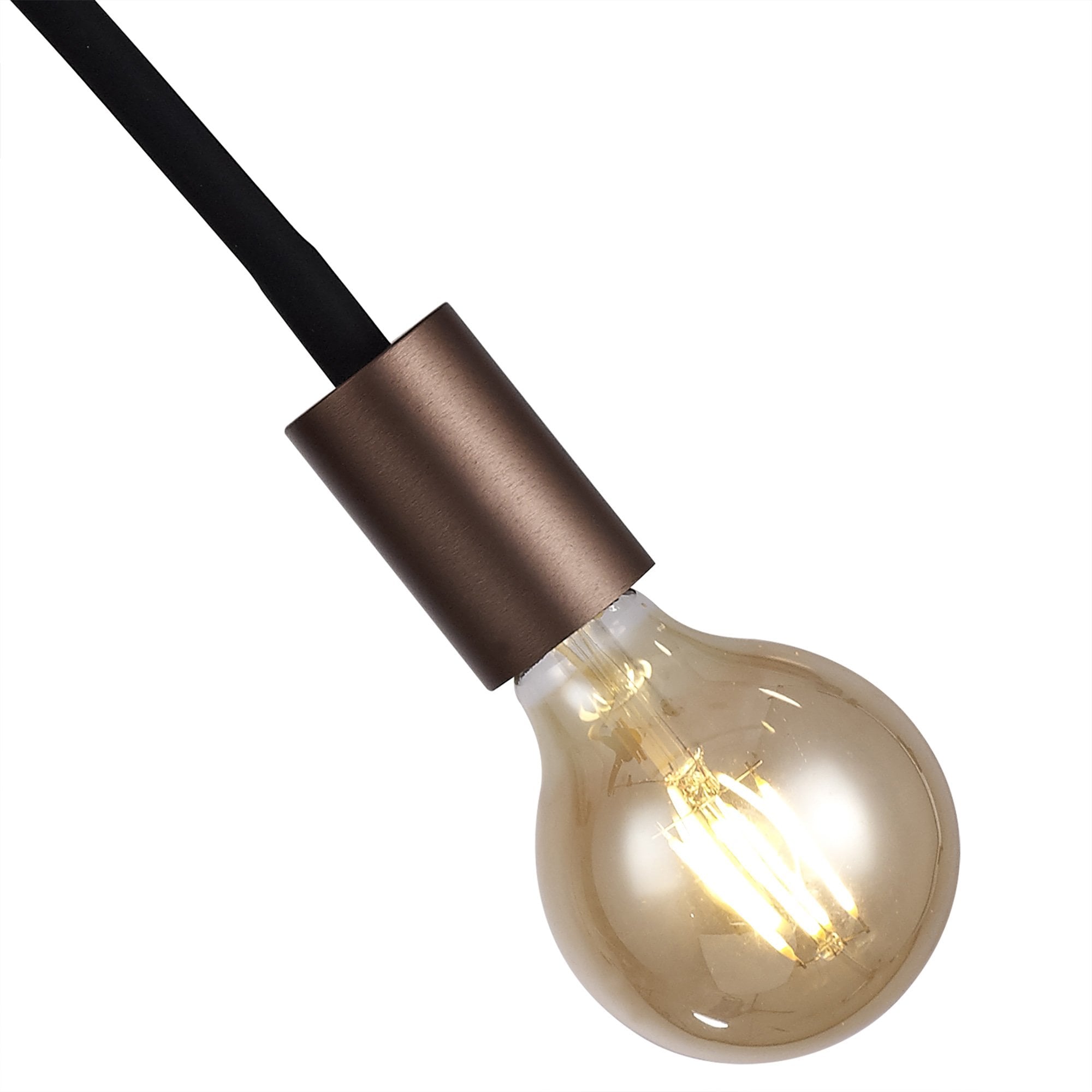 NL76439 Gino Flexible Ceiling 1 Light Satin Black/Brushed Copper