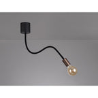 NL76439 Gino Flexible Ceiling 1 Light Satin Black/Brushed Copper