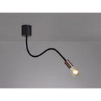 NL76439 Gino Flexible Ceiling 1 Light Satin Black/Brushed Copper
