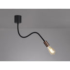 NL76439 Gino Flexible Ceiling 1 Light Satin Black/Brushed Copper
