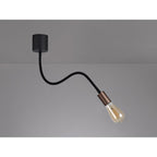 NL76439 Gino Flexible Ceiling 1 Light Satin Black/Brushed Copper