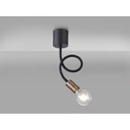 NL76439 Gino Flexible Ceiling 1 Light Satin Black/Brushed Copper