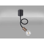 NL76439 Gino Flexible Ceiling 1 Light Satin Black/Brushed Copper