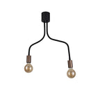 NL76449 Gino Flexible Ceiling 2 Light Satin Black/Brushed Copper
