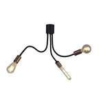 NL76459 Gino Flexible Ceiling 3 Light Satin Black/Brushed Copper