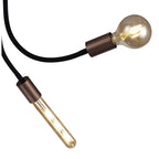 NL76459 Gino Flexible Ceiling 3 Light Satin Black/Brushed Copper