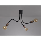 NL76459 Gino Flexible Ceiling 3 Light Satin Black/Brushed Copper